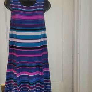 Julian Taylor New York Striped Sleeveless Dress Size 14